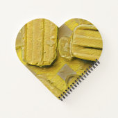 Carnet popsicle à cône de crème glacée jaune (Dos)