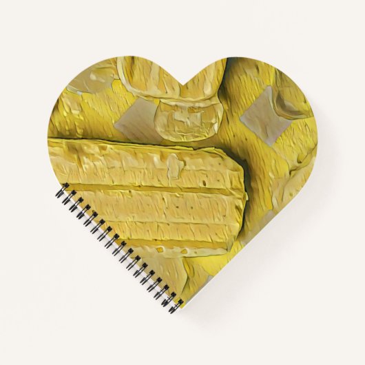 Carnet popsicle à cône de crème glacée jaune (Devant)