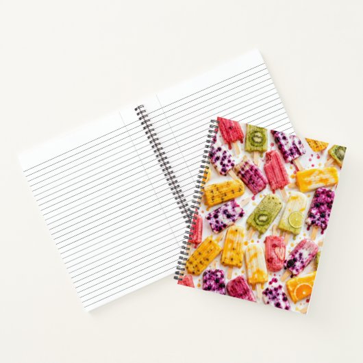 Carnet Popsicles de fruits congelés Abstraits (Intérieur)