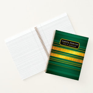 Carnet Populaire Green Gold Luxury Linen Texture Collecti
