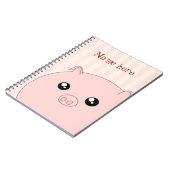 Carnet Porc rose potelé mignon de Kawaii (Côté gauche)