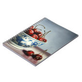 Carnet Porcelaine Bleue & Cerises (Côté gauche)
