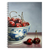Carnet Porcelaine Bleue & Cerises (Devant)