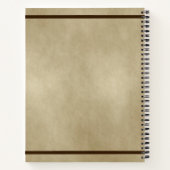 Carnet Porcupine sur vieux papier (Dos)