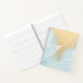 Carnet Portable en marbre bleu Faux Gold Spiral (Intérieur)