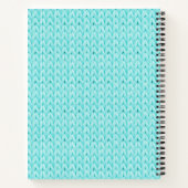 Carnet Portable en spirale de texture turquoise (Dos)