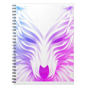 Carnet portable photo wolf Spiral