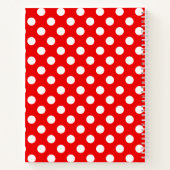 Carnet Portable Rouge Frappant Avec De Grands Pois Blancs (Dos)