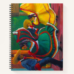 Carnet Portable Spiral Dancer Folk Mexicain