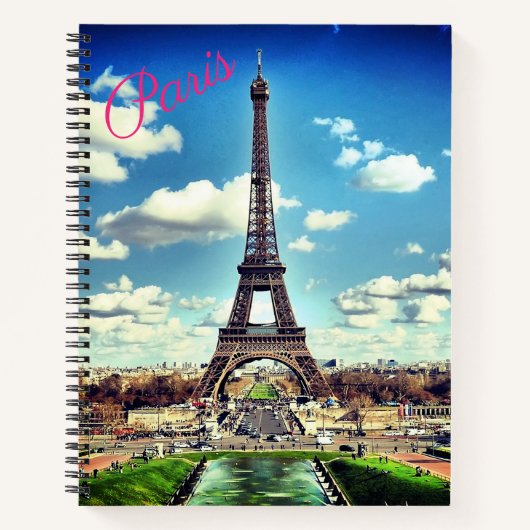 Carnet Portable Spiral Tour Eiffel à thème Paris (Devant)