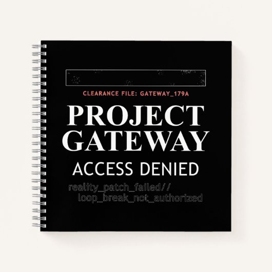 Carnet Portail du projet - ACCESS REFUSÉ - Reality Glitch (Devant)
