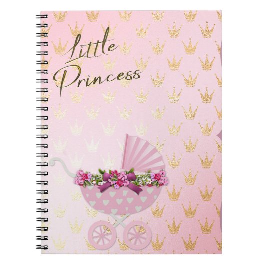 Carnet Porte bébé Little Princess Pink & Gold Crown (Devant)