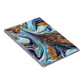 Carnet Porte bleu persan : Texture orientale luxueuse (Côté Droit)