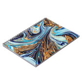 Carnet Porte bleu persan : Texture orientale luxueuse (Côté gauche)