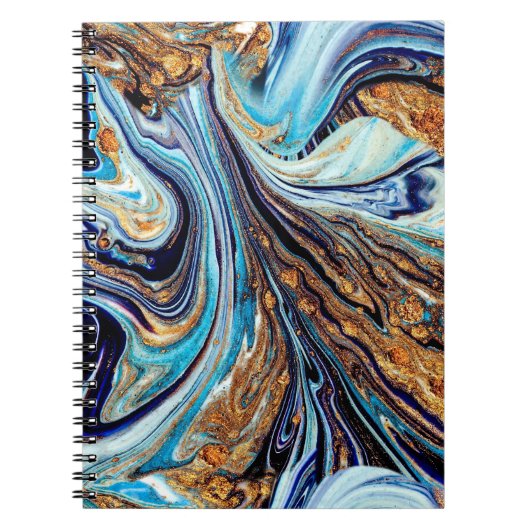 Carnet Porte bleu persan : Texture orientale luxueuse (Devant)