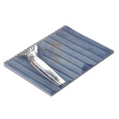 Carnet Porte bleue vintage, poignée argent (Côté gauche)