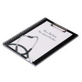 Carnet Porte-bloc médical noir avec stéthoscope (Côté gauche)