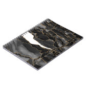 Carnet Porte de Parties scintillant noir et or (Côté gauche)