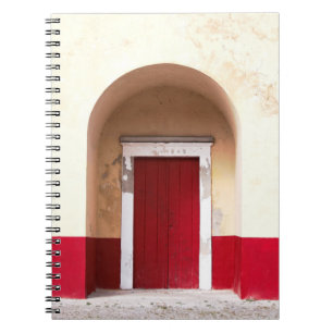 CARNET PORTE EN BOIS ROUGE
