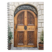 Carnet Porte en bois sculpté (Devant)