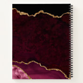 Carnet Porte en marbre rouge et or (Dos)