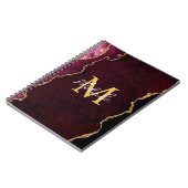 Carnet Porte en marbre rouge et or (Côté gauche)