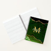 Carnet Porte en marbre vert et or (Intérieur)