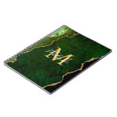 Carnet Porte en marbre vert et or (Côté gauche)