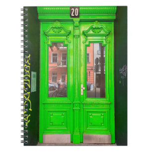 CARNET PORTE EN VERRE VERT EN BOIS