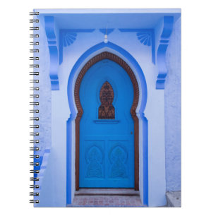 Carnet Porte marocaine bleue