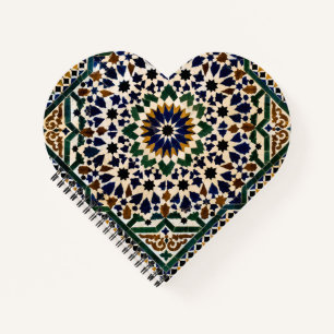 Carnet Porte-monnaie en cuir à motif mosaïque géométrique