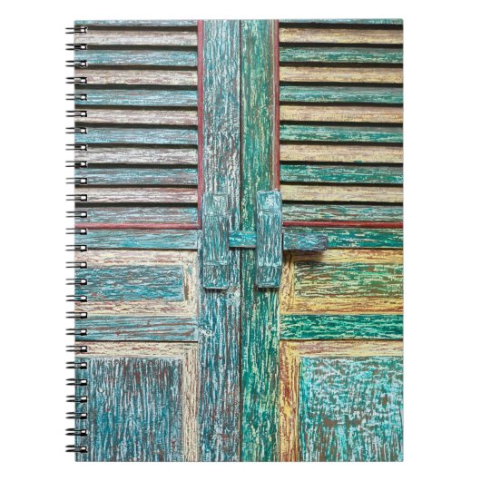 Carnet porte vintage en bois (Devant)