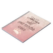 Carnet Portez toujours votre citation de couronne invisib (Côté gauche)