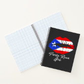 Carnet Portoricain Lèvres Drapeau Boricua Caribbean Love (Intérieur)