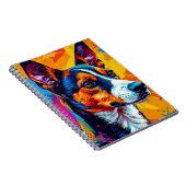 Carnet Portrait abstrait de chien Basenji (Côté Droit)