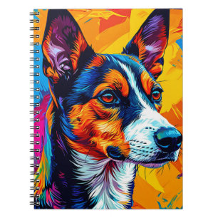 Carnet Portrait abstrait de chien Basenji