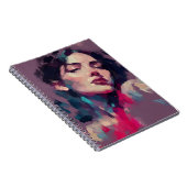 Carnet Portrait Abstrait de Lumière Néon (Côté Droit)