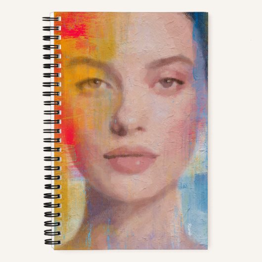 Carnet Portrait Abstrait Vibrant à l'Impasto (Recto)