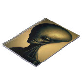 Carnet Portrait Alien tiré à la main (Côté gauche)