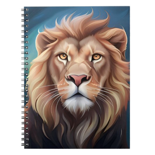 Carnet Portrait Art numérique Lion-56556 (Devant)
