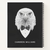 Carnet Portrait d'aigle classique | Ajouter Votre Nom (Dos)