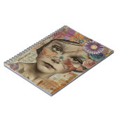 Carnet Portrait d'art en collage multimédia (10) (Côté gauche)