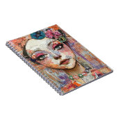 Carnet Portrait d'art en collage multimédia (11) (Côté Droit)