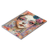 Carnet Portrait d'art en collage multimédia (11) (Côté gauche)