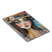 Carnet Portrait d'art en collage multimédia (3) (Côté Droit)