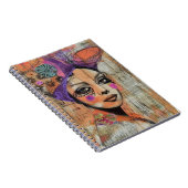 Carnet Portrait d'art en collage multimédia (5) (Côté Droit)