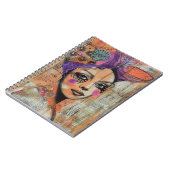 Carnet Portrait d'art en collage multimédia (5) (Côté gauche)