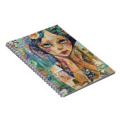 Carnet Portrait d'art en collage multimédia (8) (Côté Droit)