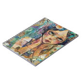 Carnet Portrait d'art en collage multimédia (8) (Côté gauche)
