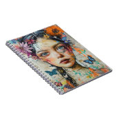 Carnet Portrait d'art en collage multimédia (9) (Côté Droit)